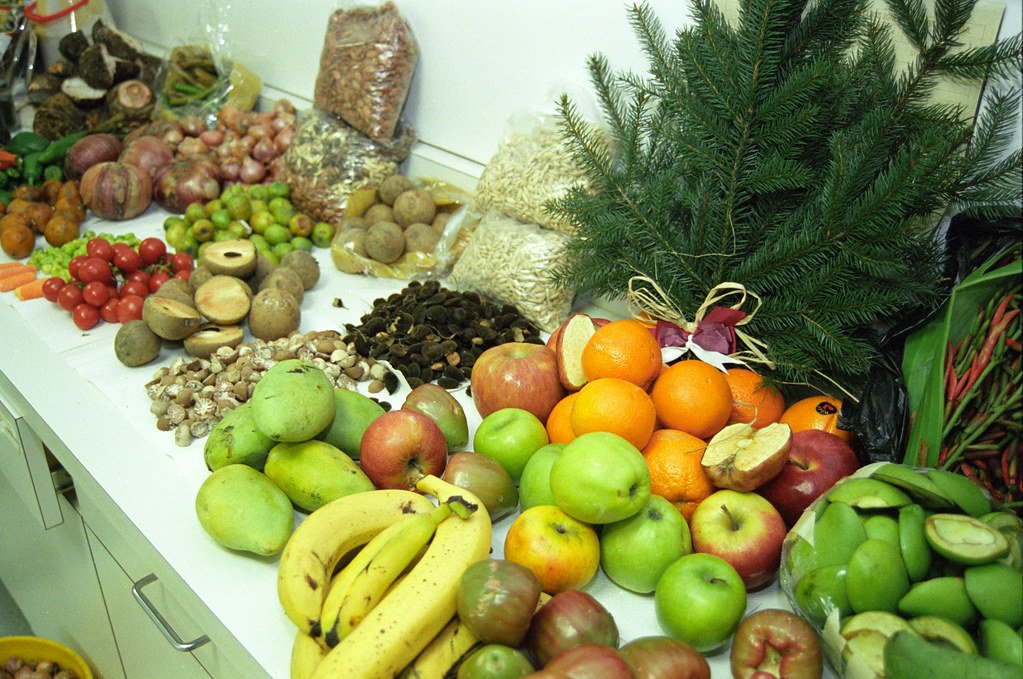 Fruits et denrées présentés lors d'un contrôle douanier